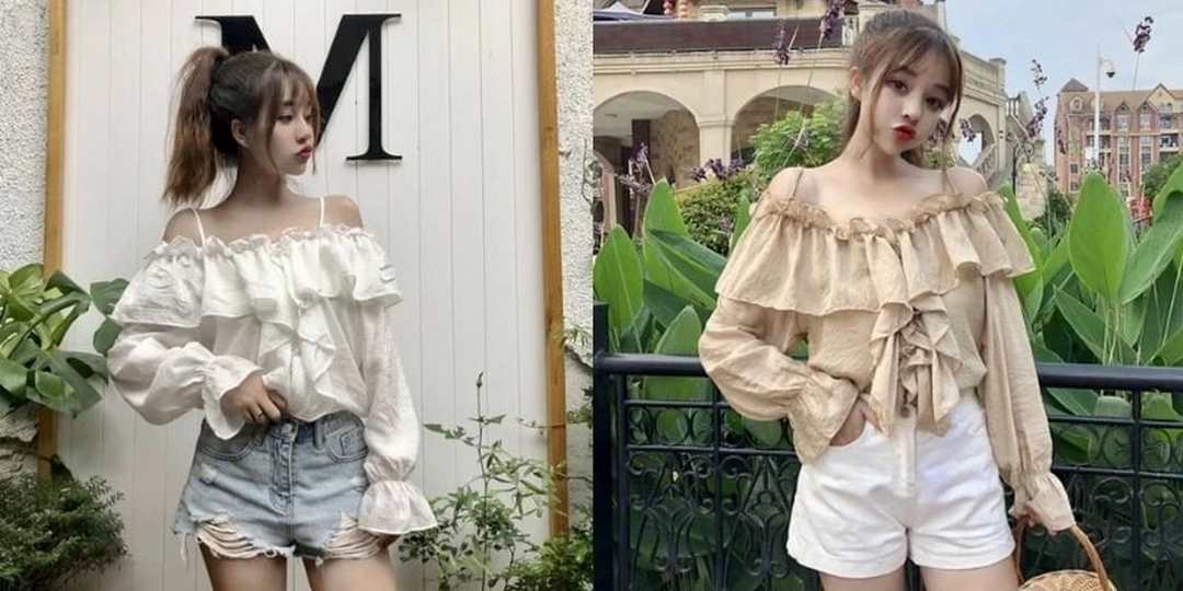 Mặc áo có bèo nhún